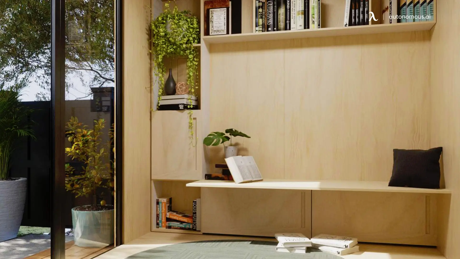small library into your home office guest room.