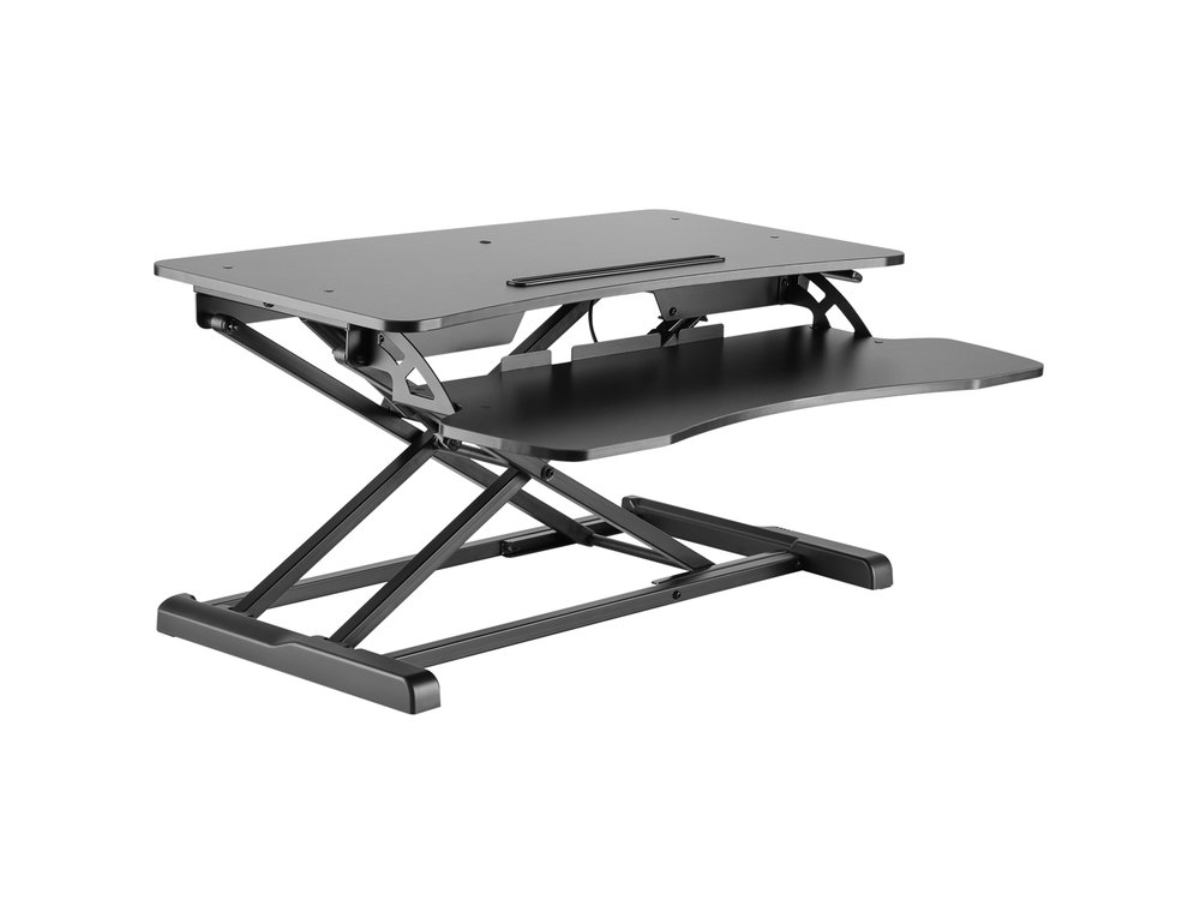 Amer Mounts EZRISER30 Desk Top Pneumatic Sit/Stand Riser and Keyboard Tray