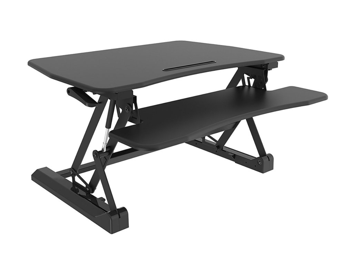 Amer Mounts EZRISERPRO Extra Depth Desk Top Sit/Stand Riser and Keyboard Tray