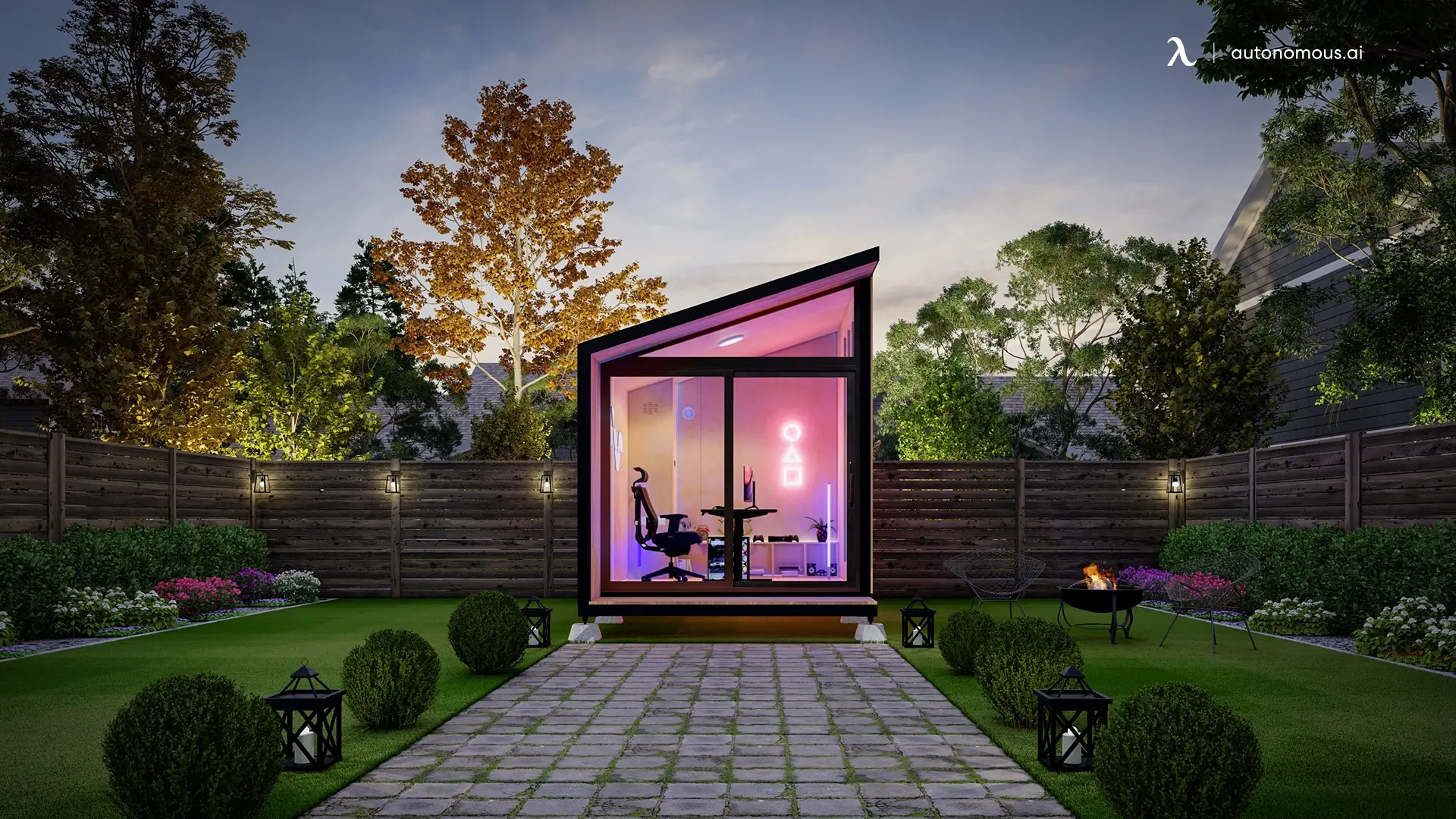 An SDU can easily be transformed into a backyard office