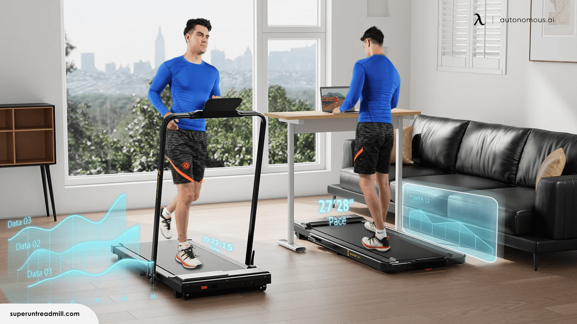 SupeRun Walking Pad 2in1 treadmill - CT04