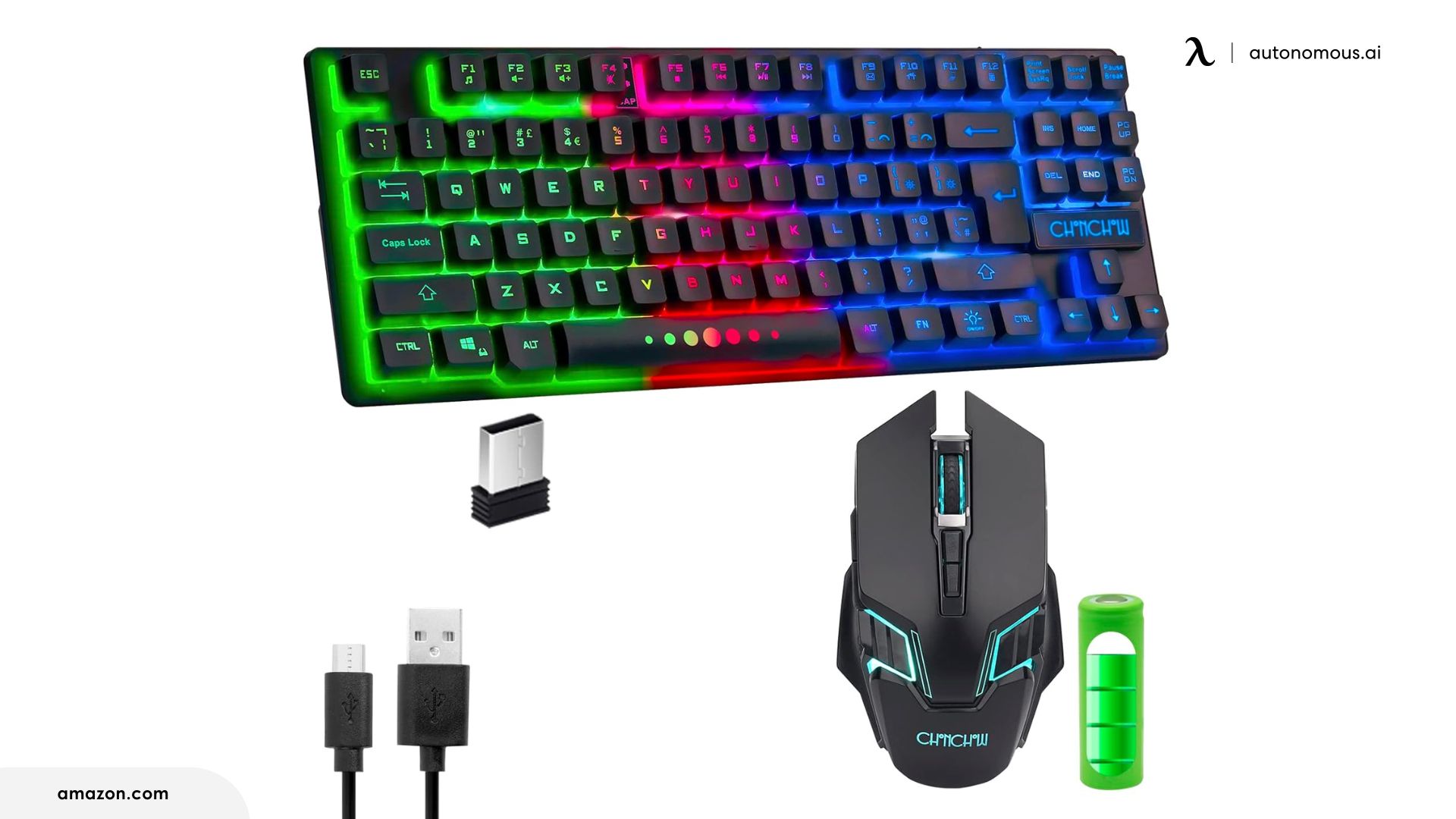  Gaming Wireless TKL Keyboard Mouse Combo