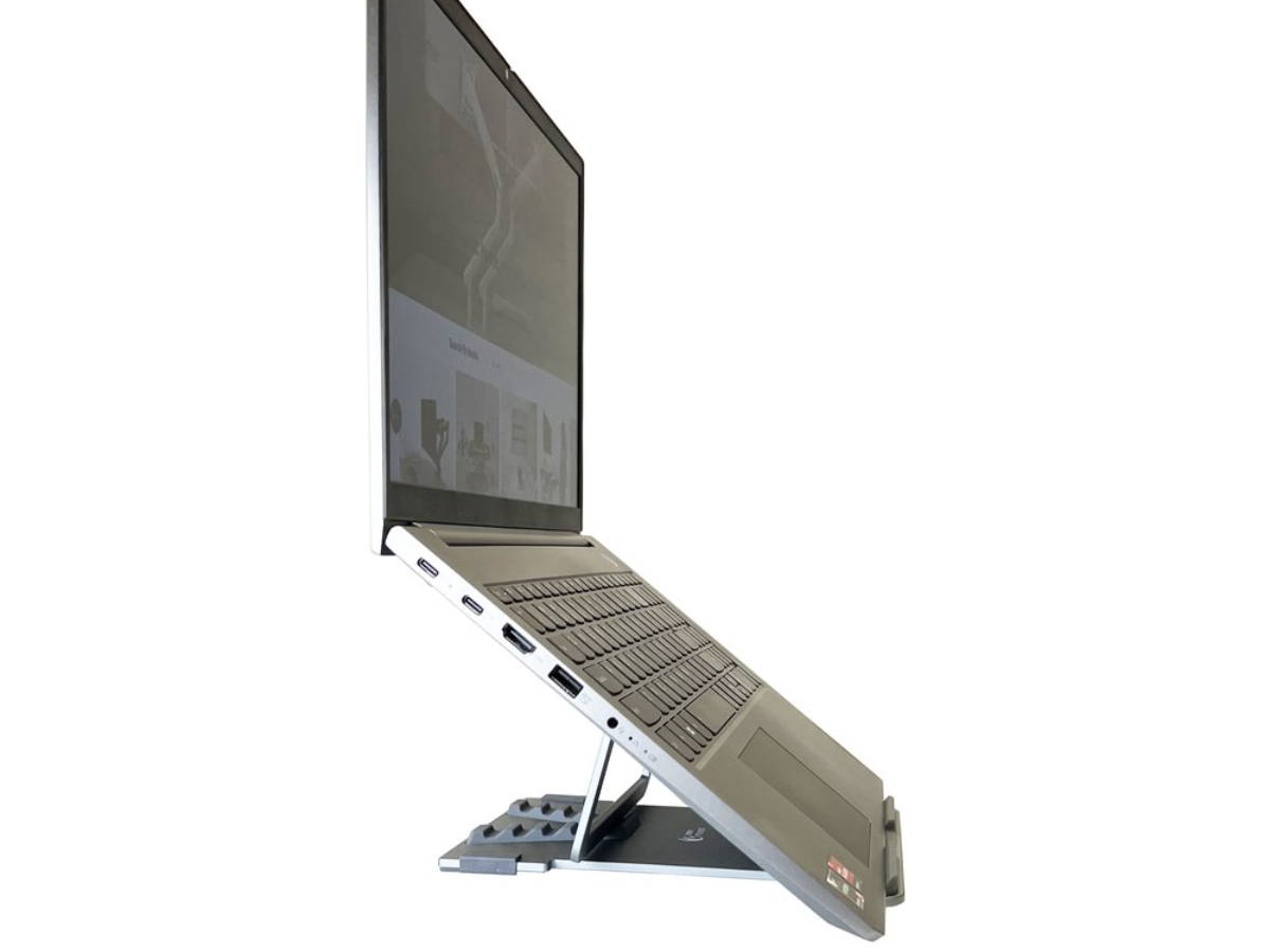 Amer Mounts AMRNS01DG Flat Folding Laptop/Tablet Stand (Dark Aluminum Edition)