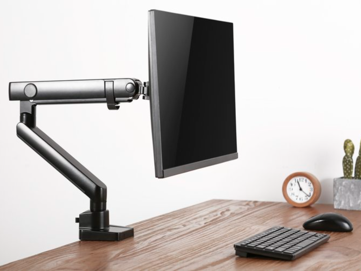 Amer Mounts HYDRA1B Single Monitor Mount Articulating Arm (Black)