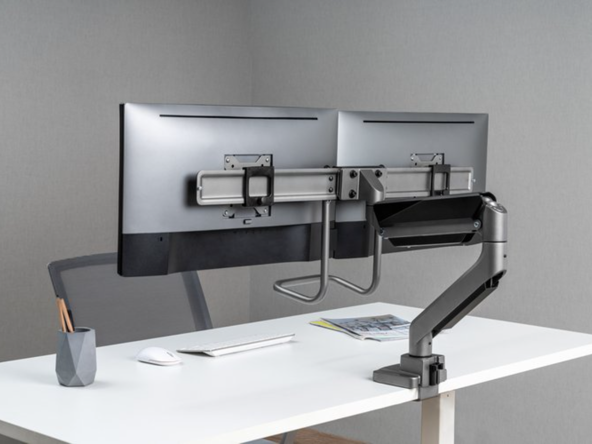 Amer Mounts HYDRA2HANDLEBAR Dual Monitor Arm With Handlebar