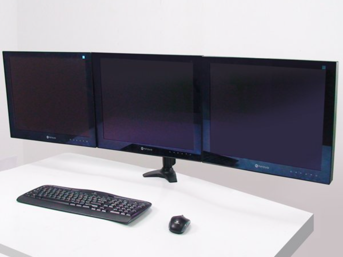 Amer Mounts AMR3P Triple Monitor Grommet Mount