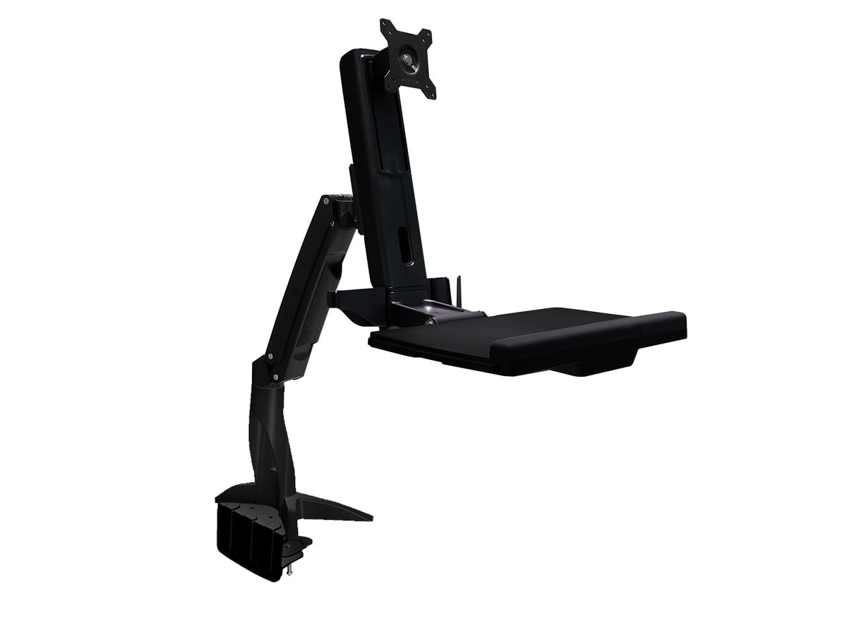 Amer Mounts AMR1ACWS Single Arm Clamp Mount Workstation