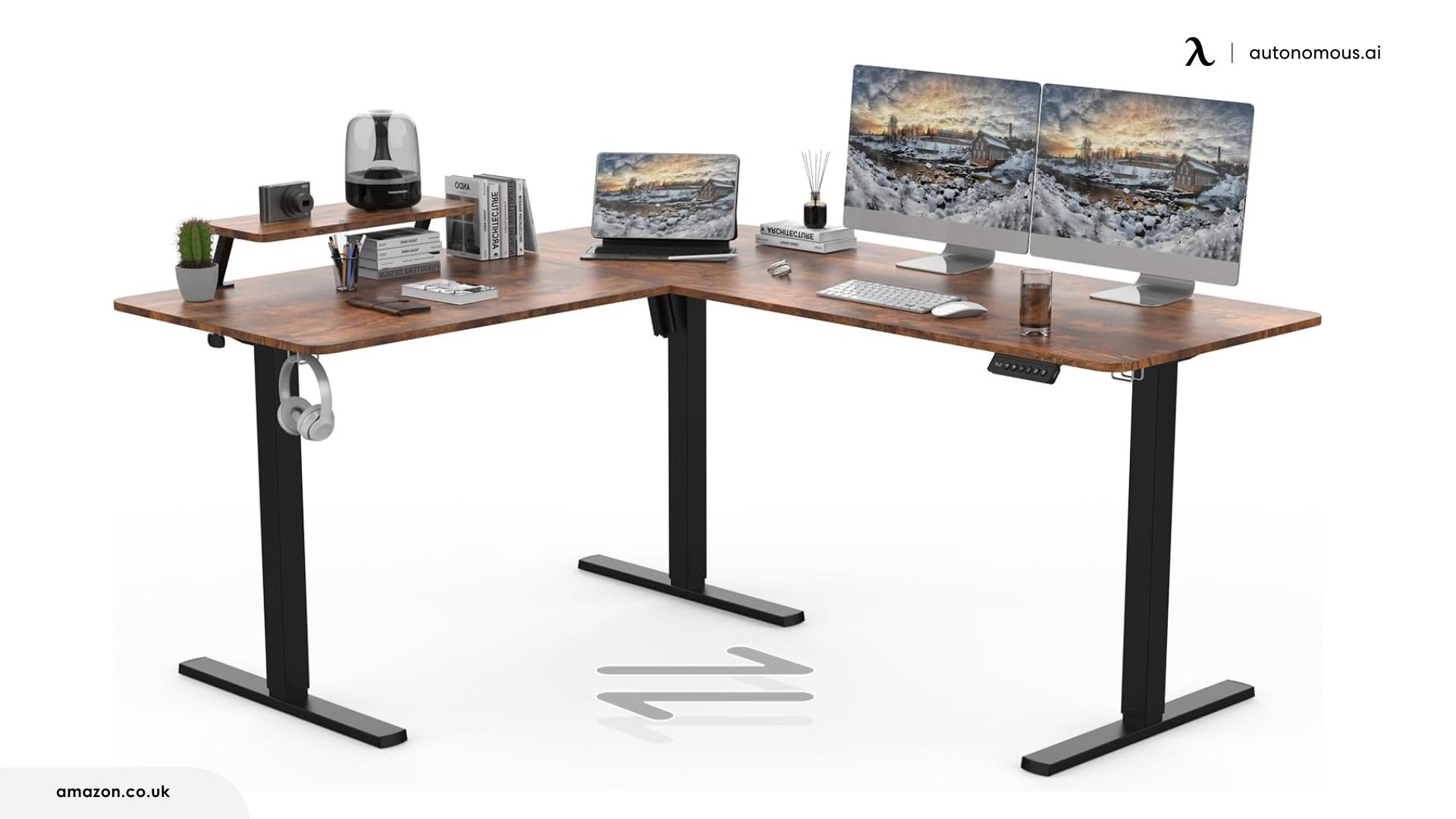  TRIUMPHKEY L Shaped Interchangable Standing Desk