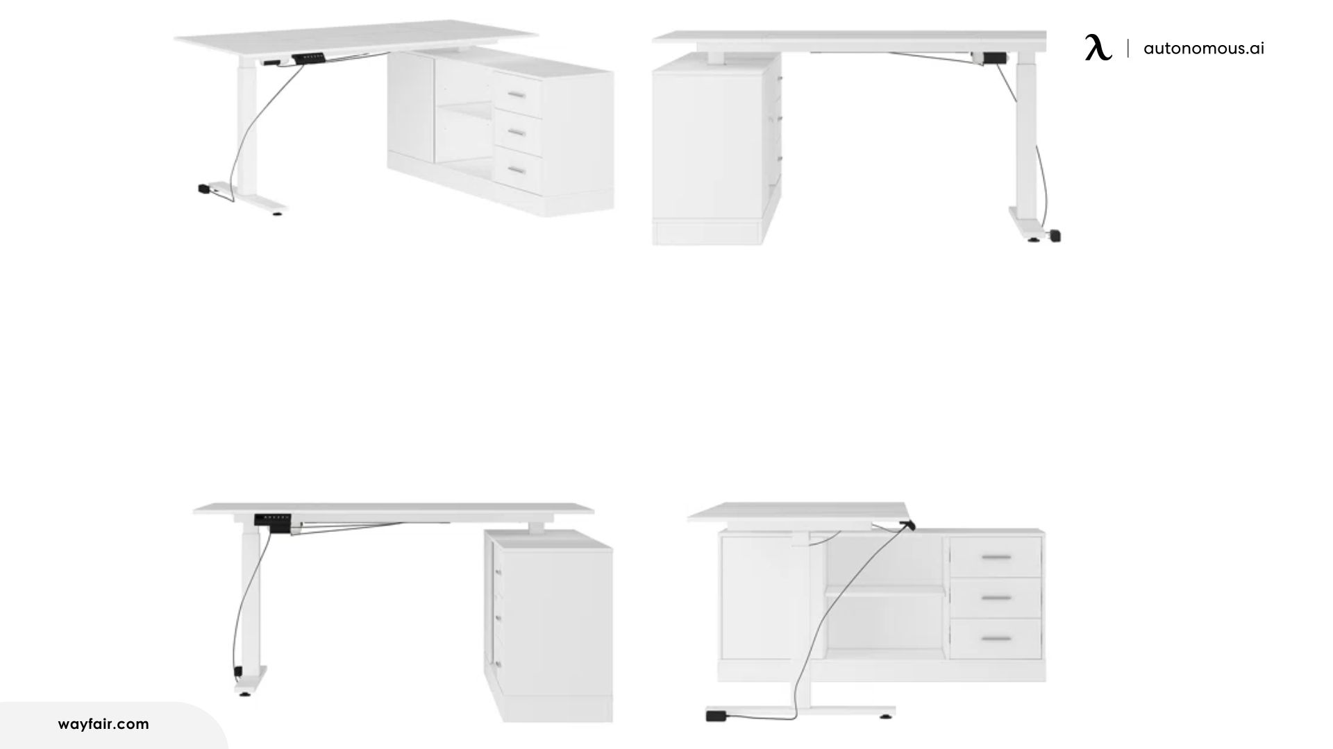 Lorentz Adjustable L-Shaped Standing Desk