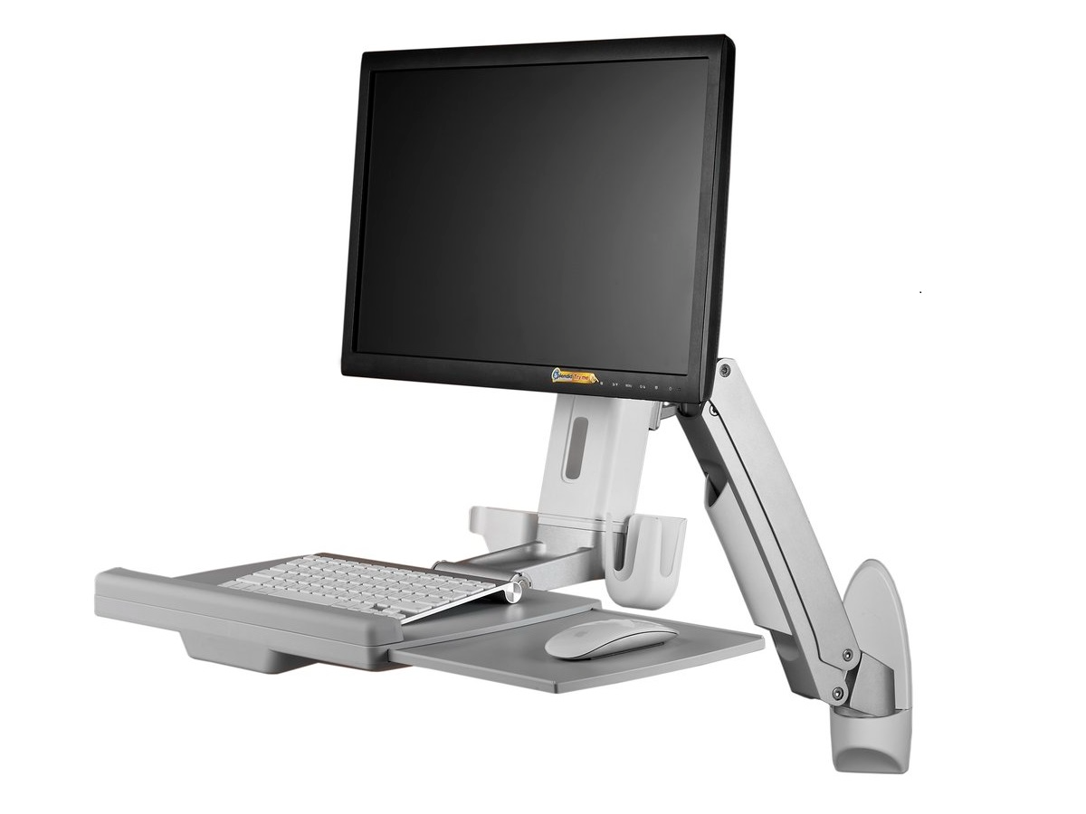 Amer Mounts AMR1AWS Single Articulating Arm Wall Mount Workstation