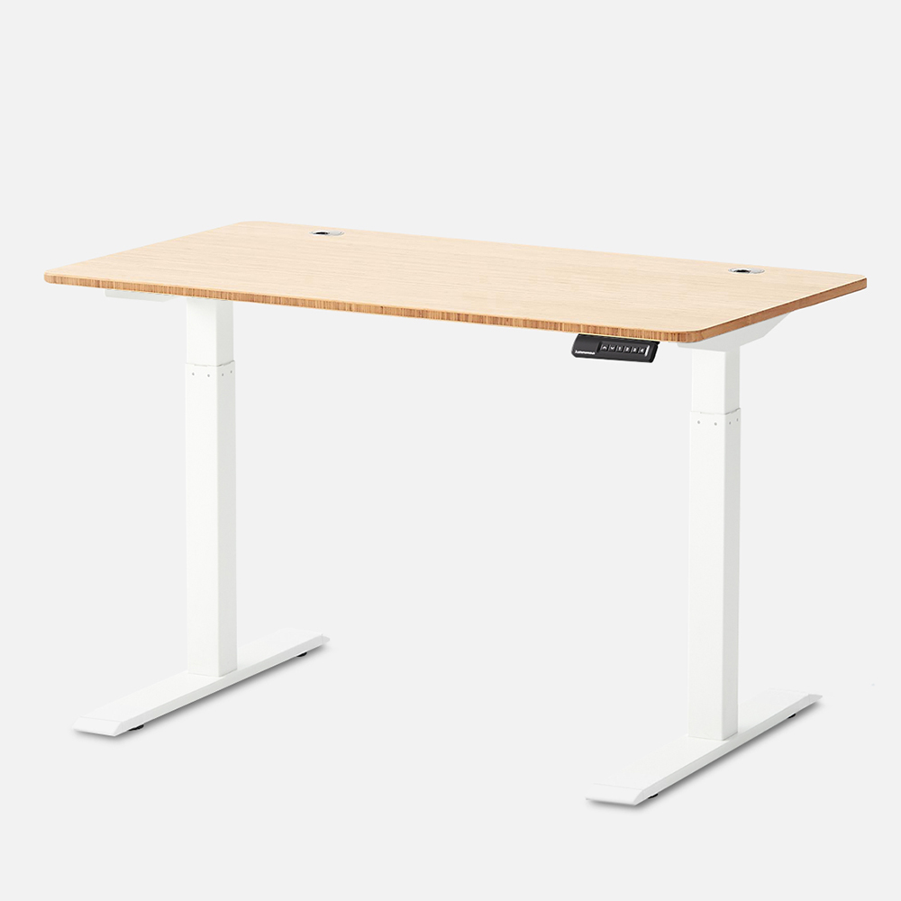 Autonomous SmartDesk 2 Standing Desk White - Bamboo - 2-Stage
