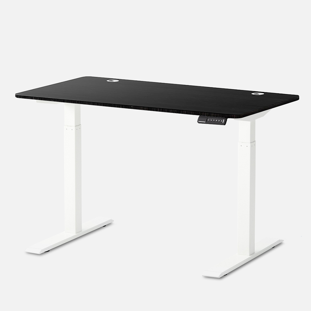 Autonomous SmartDesk 2 Standing Desk White - Dark Bamboo - 2-Stage