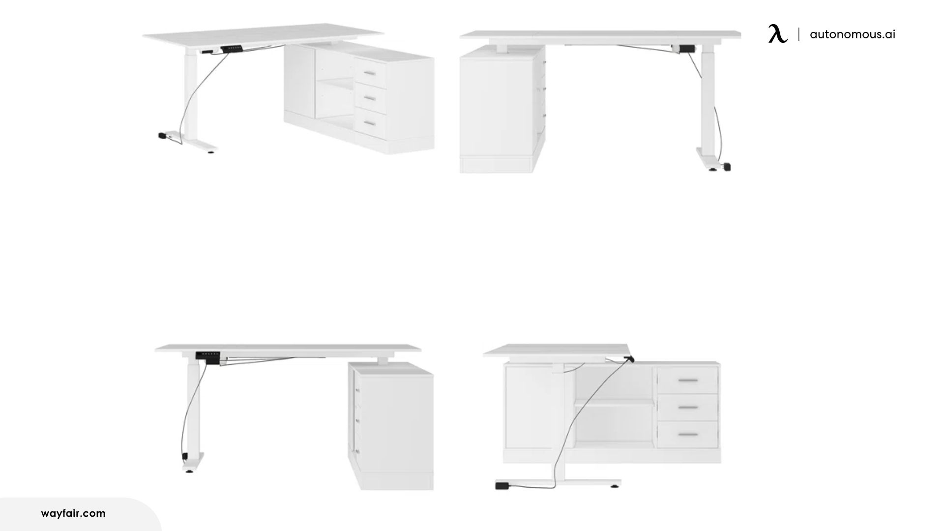 Lorentz Adjustable L-Shaped Standing Desk