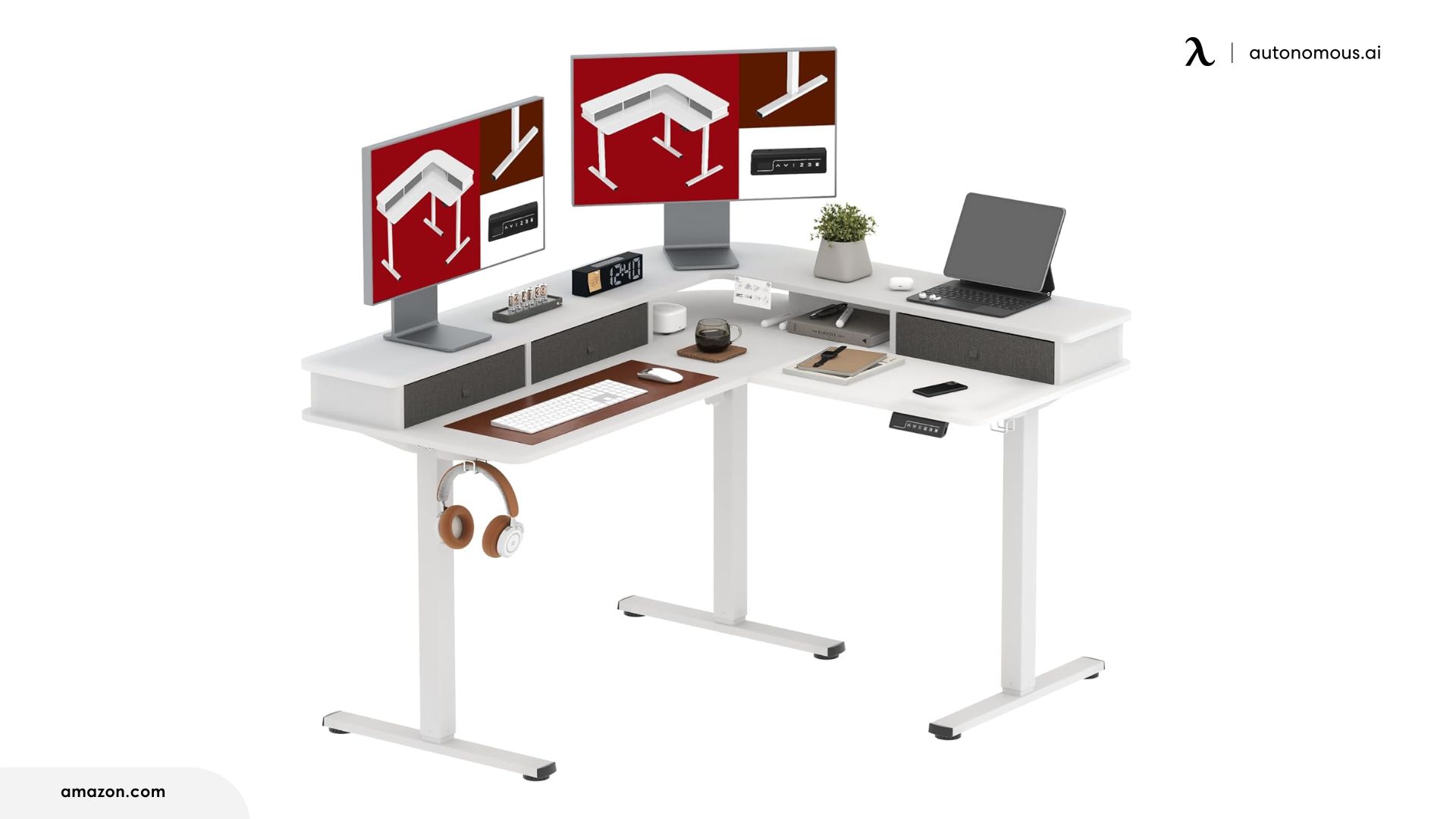 SANODESK L Shaped Standing Desk