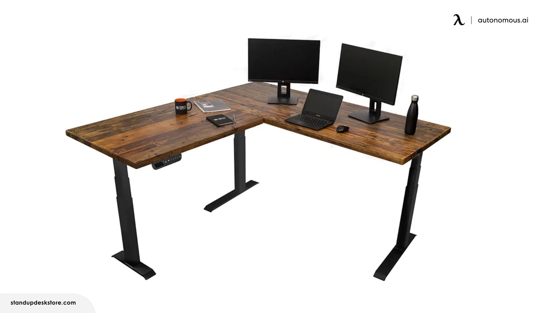 Stand Up Desk Store L-Shaped Programmable Electric Standing Desk