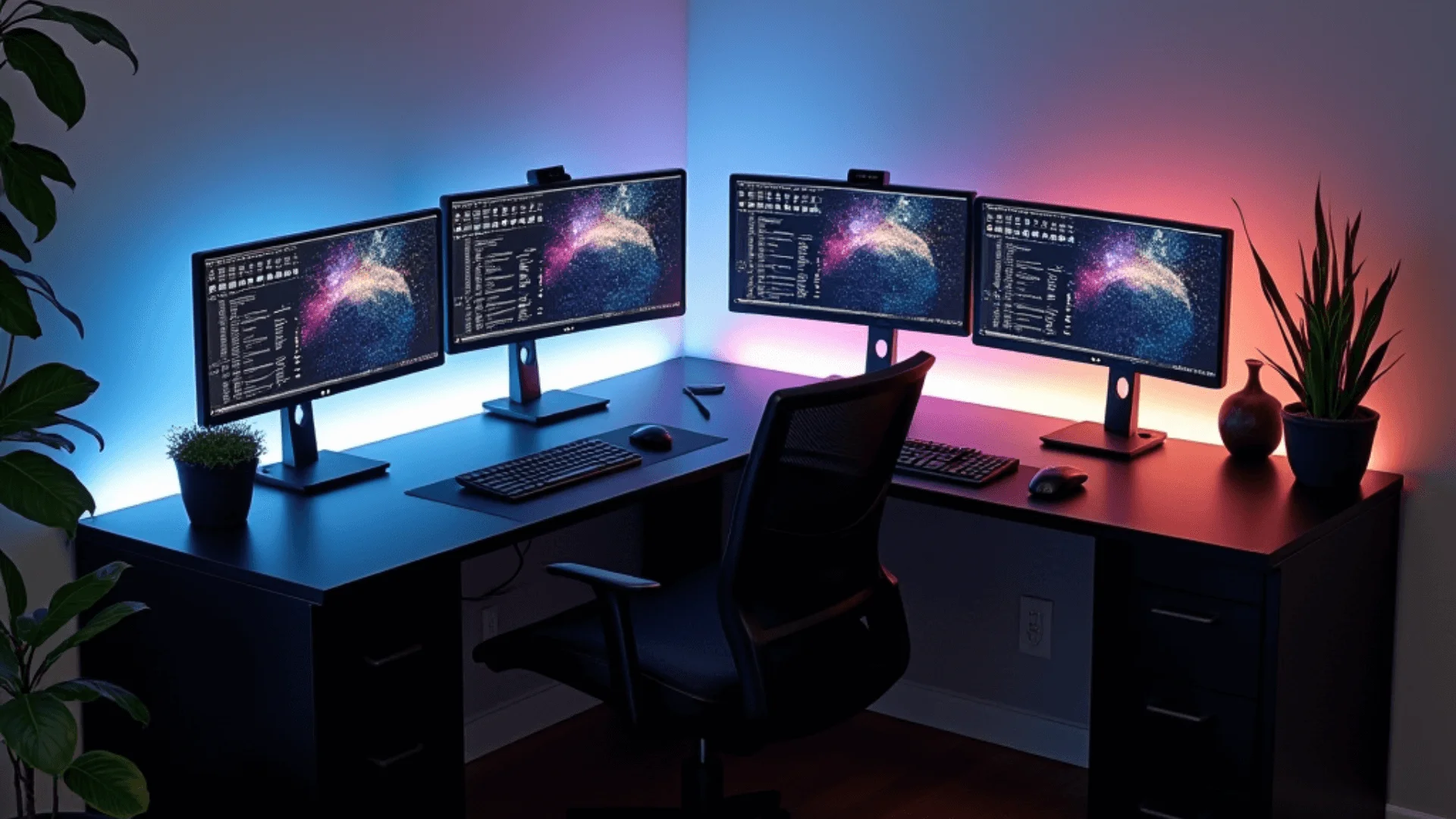 Can any PC support a 4-computer monitor setup?