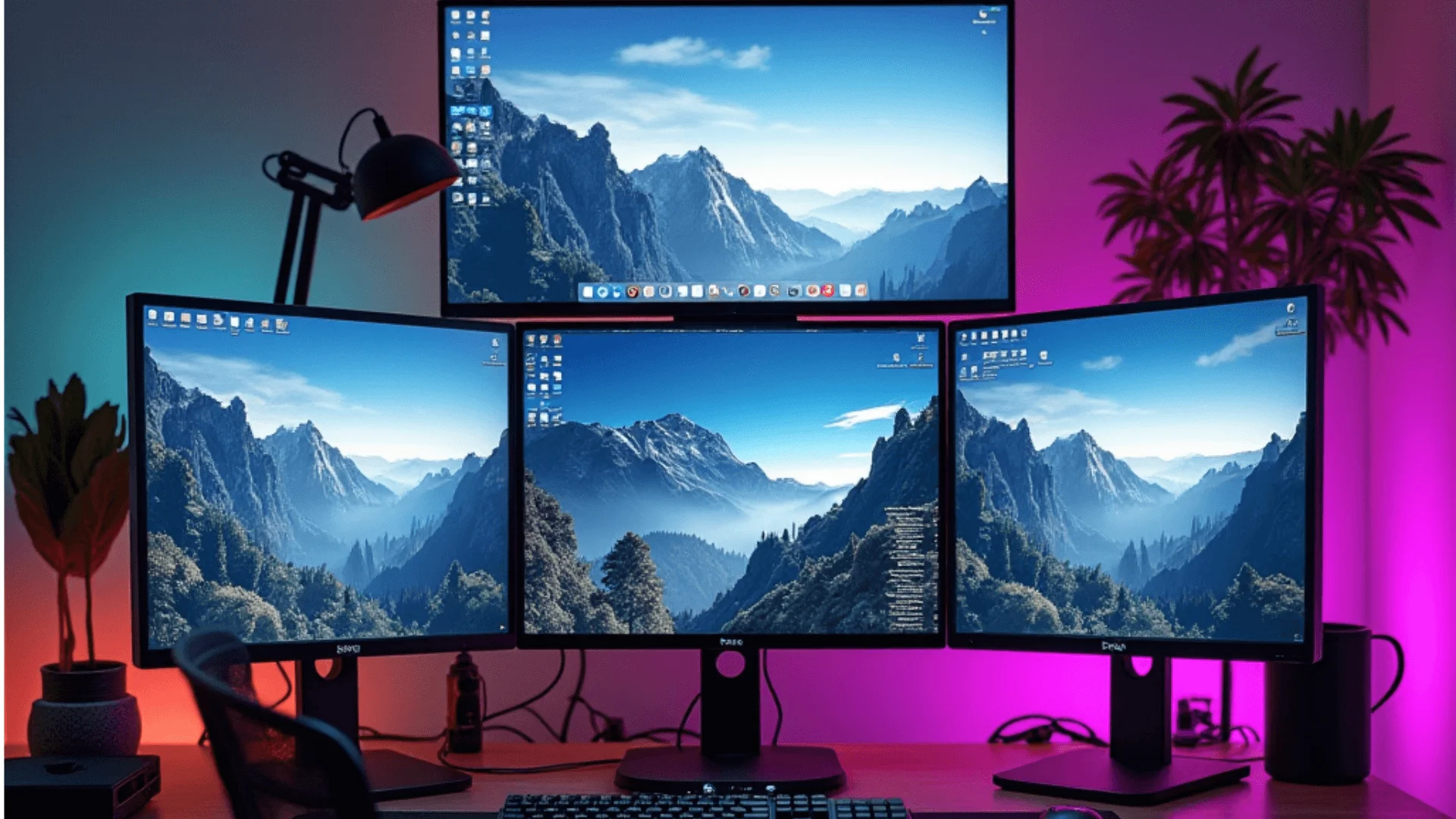 Optimizing your 4-computer monitor setup for both performance and visual quality