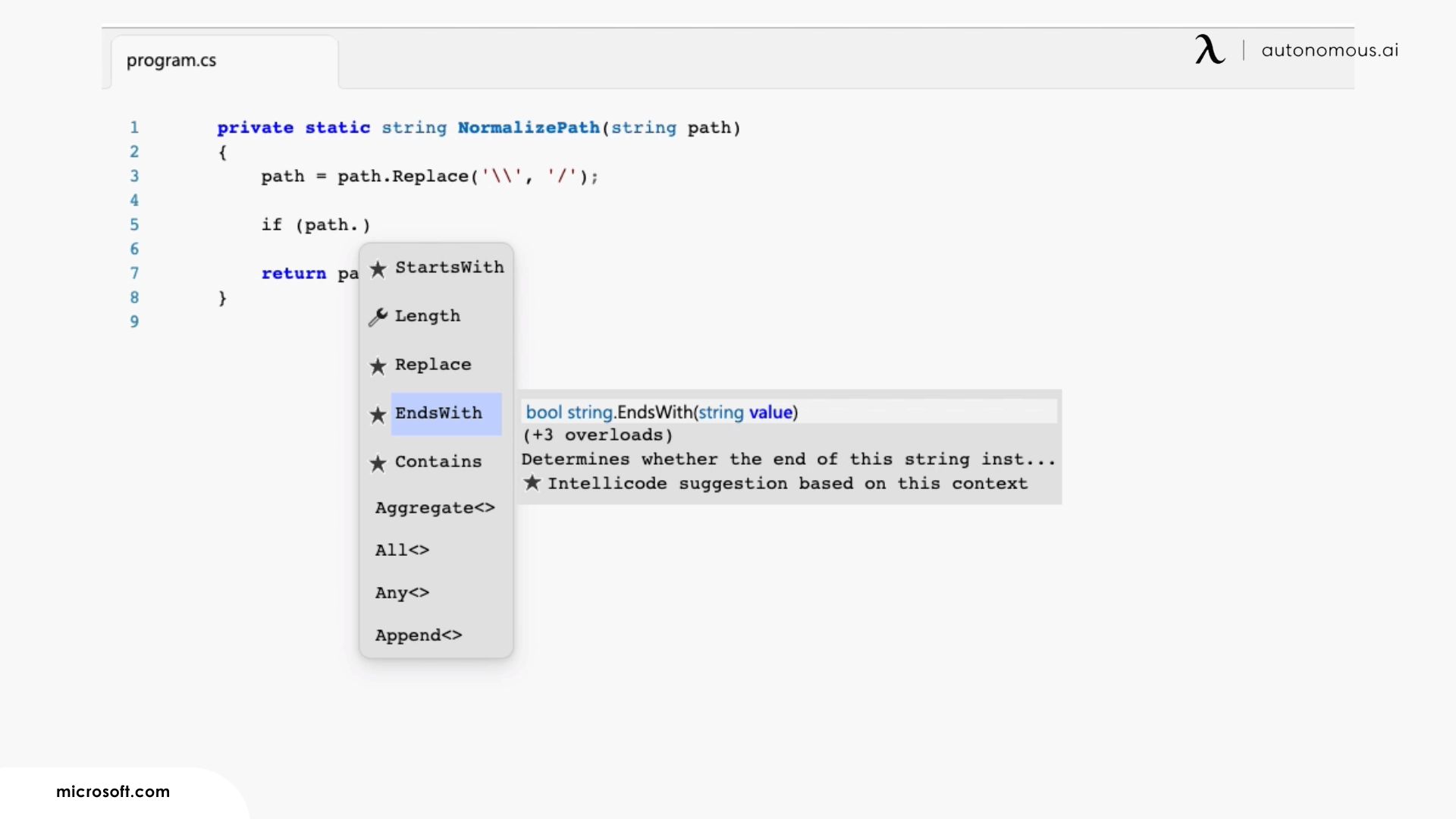 Visual Studio IntelliCode