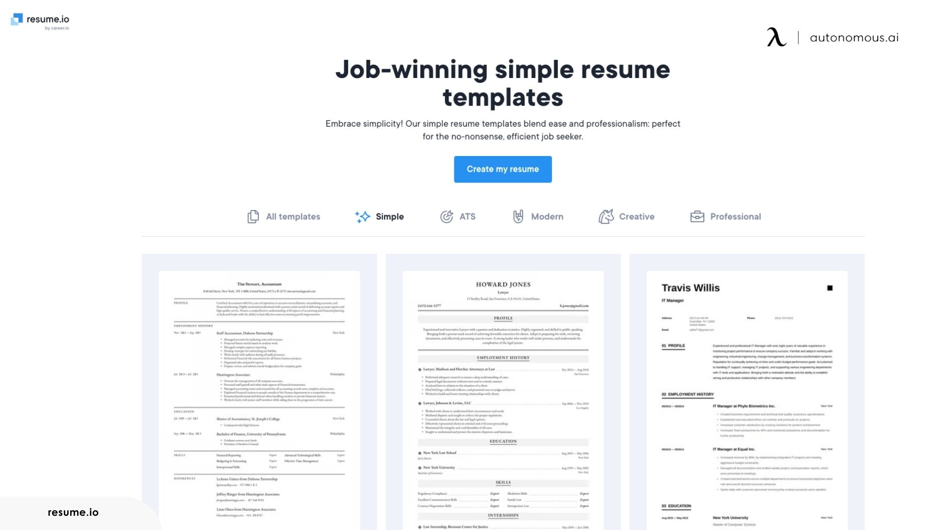 Resume.io: Ready-Made CVs for Fast Results