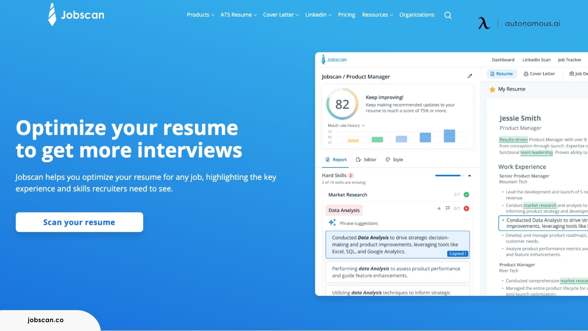 Jobscan.co: Free CV Scanning and Optimization