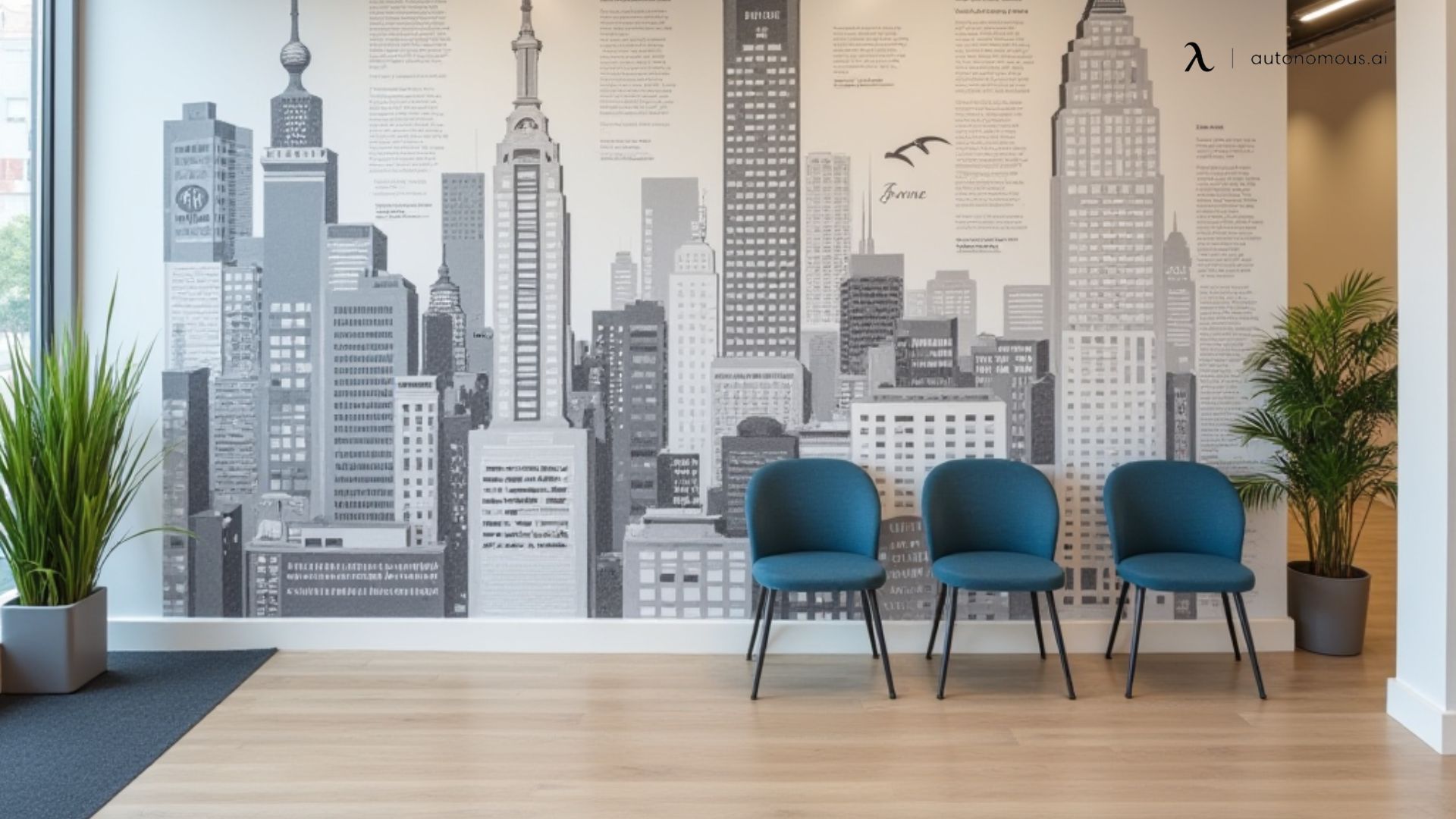 Branded Wall Art in office entrance