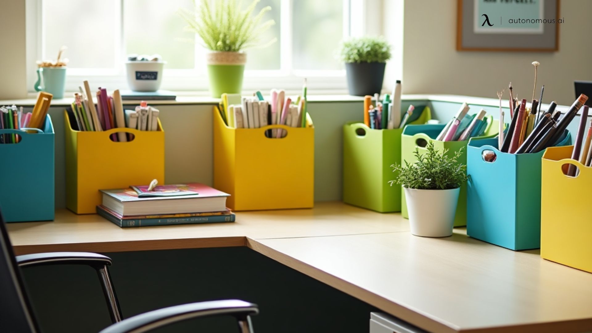 Idea #3: Use Colorful Storage Bins and Baskets