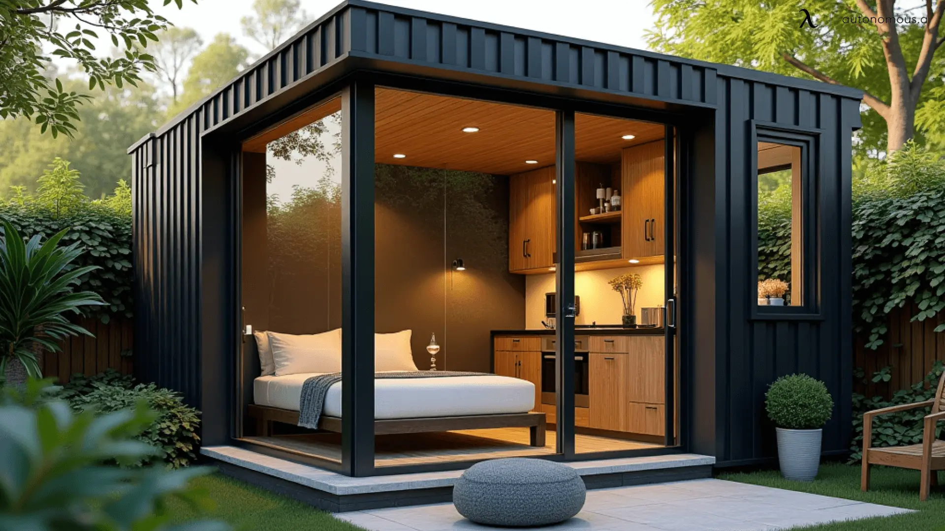 Prefabricated guest houses are an excellent choice for small backyards