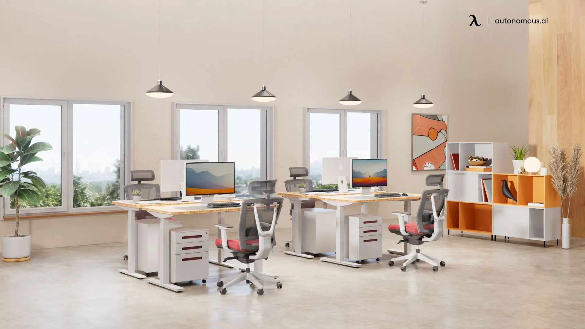 Modular workstations combine the structure of traditional cubicles