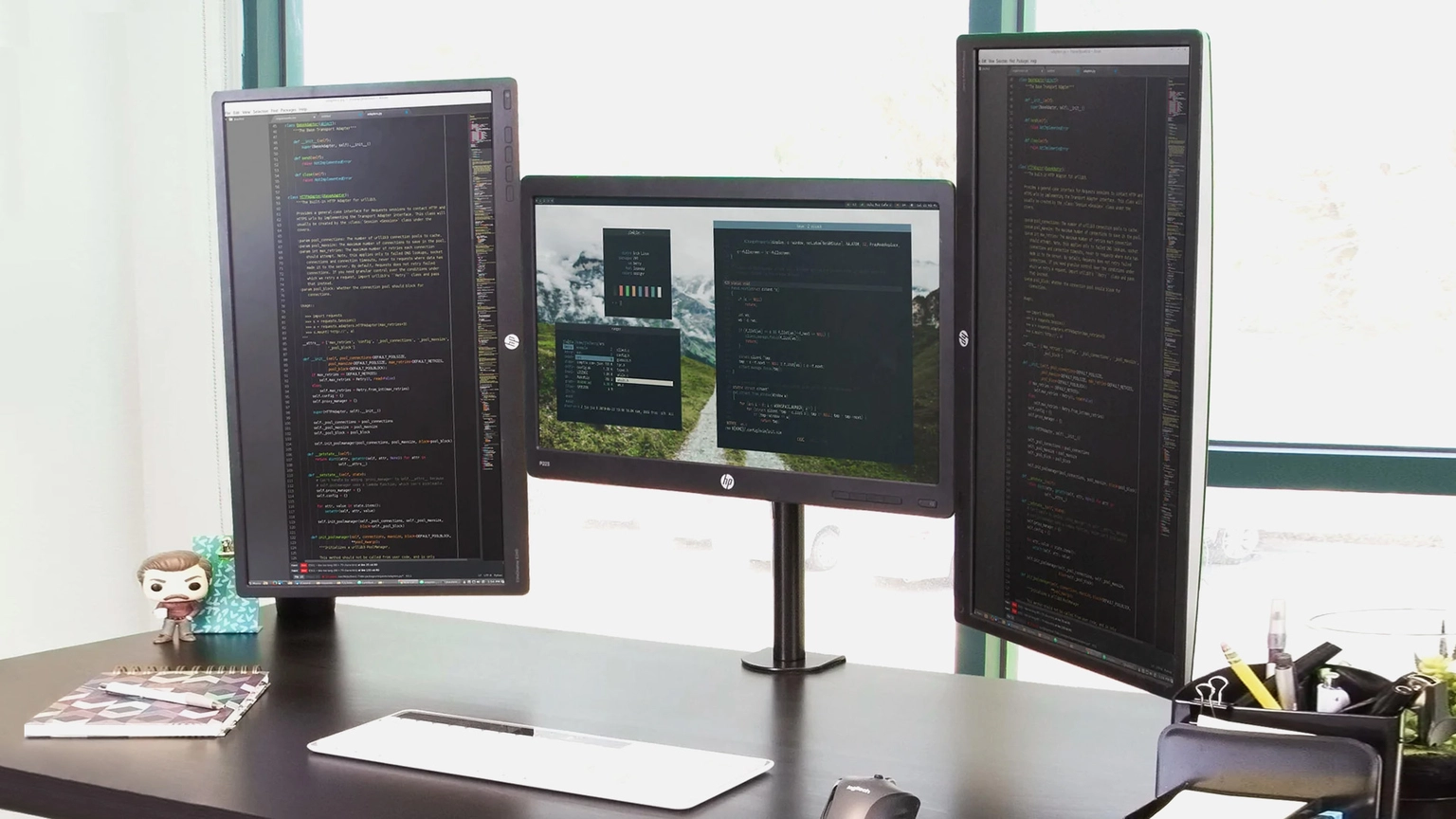 Do vertical monitors affect neck and eye strain?