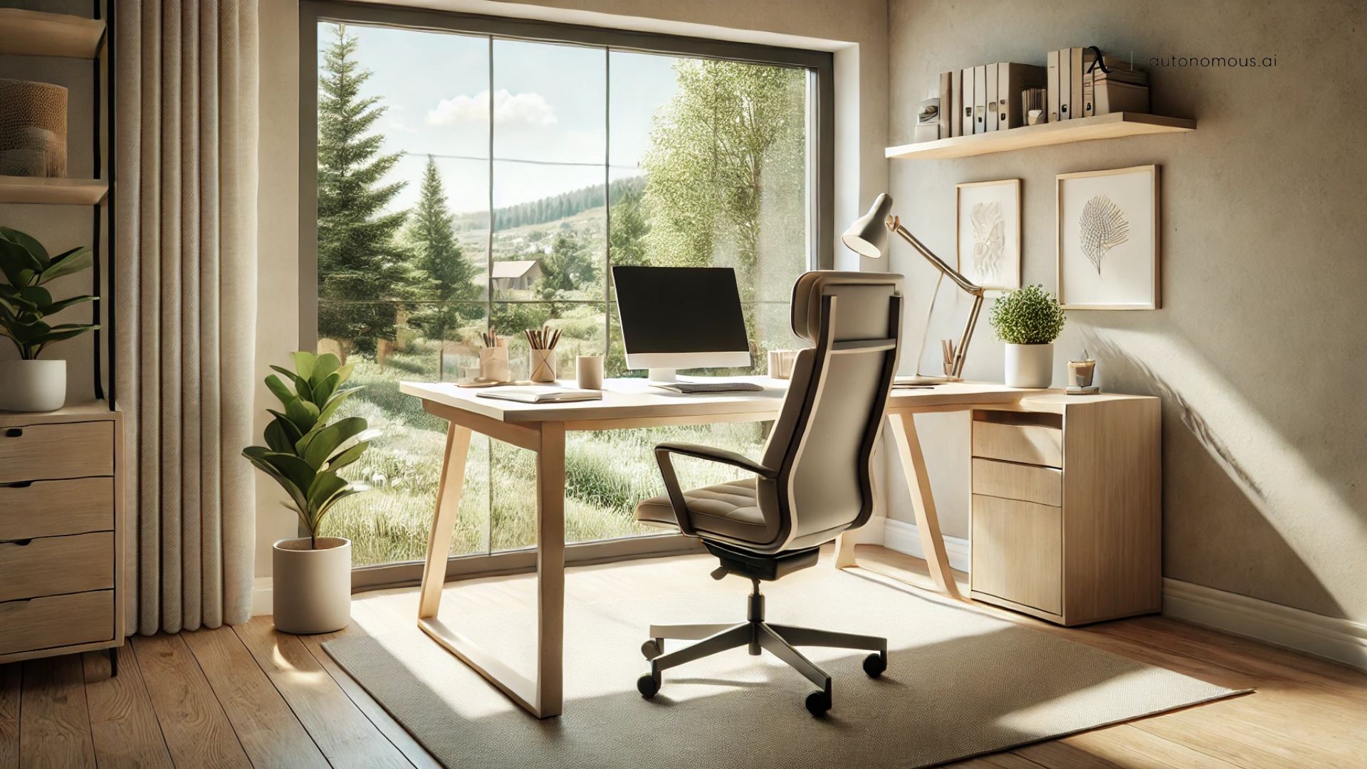 Creative Small Home Office Design Ideas With Plants