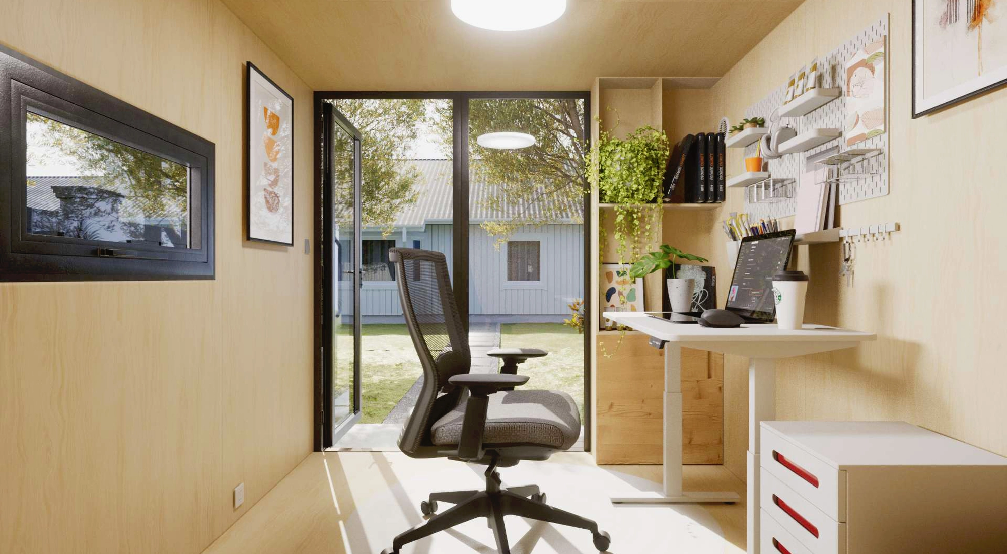 Make your office shed feel like your own by decorating it with items that inspire and motivate you