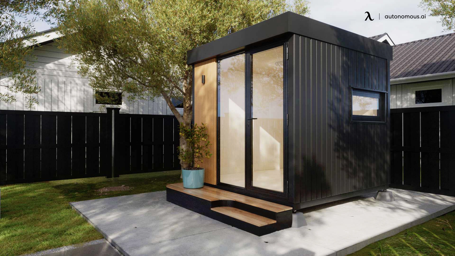 Modern Backyard Office Shed: Stylish & Functional Workspaces