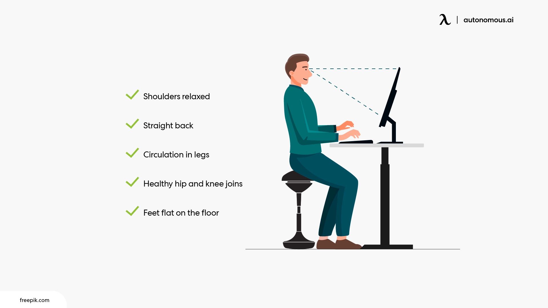 ergonomic desk setup diagrams: Finding the Right Balance Between Sitting and Standing