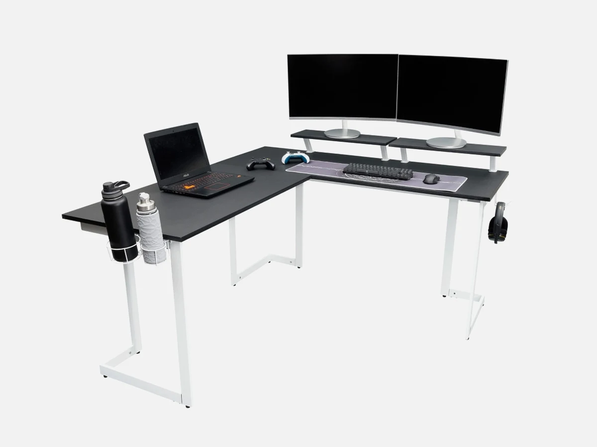 Techni Mobili Warrior L-Shaped Gaming Desk