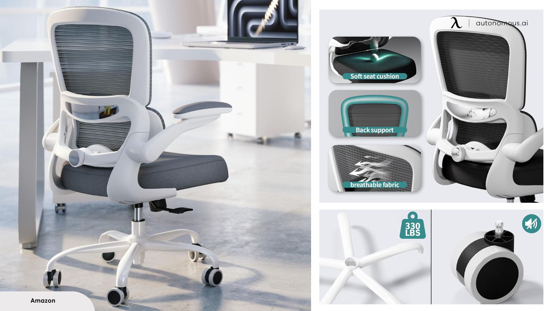 Ergonomic Desk Chair with Adjustable Lumbar Support