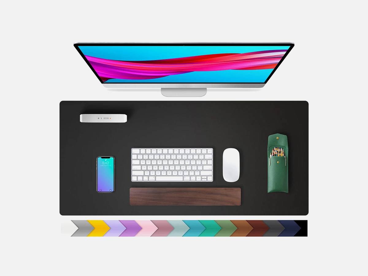 AOTHIA Non-Slip PU Leather Desk Pad Protector