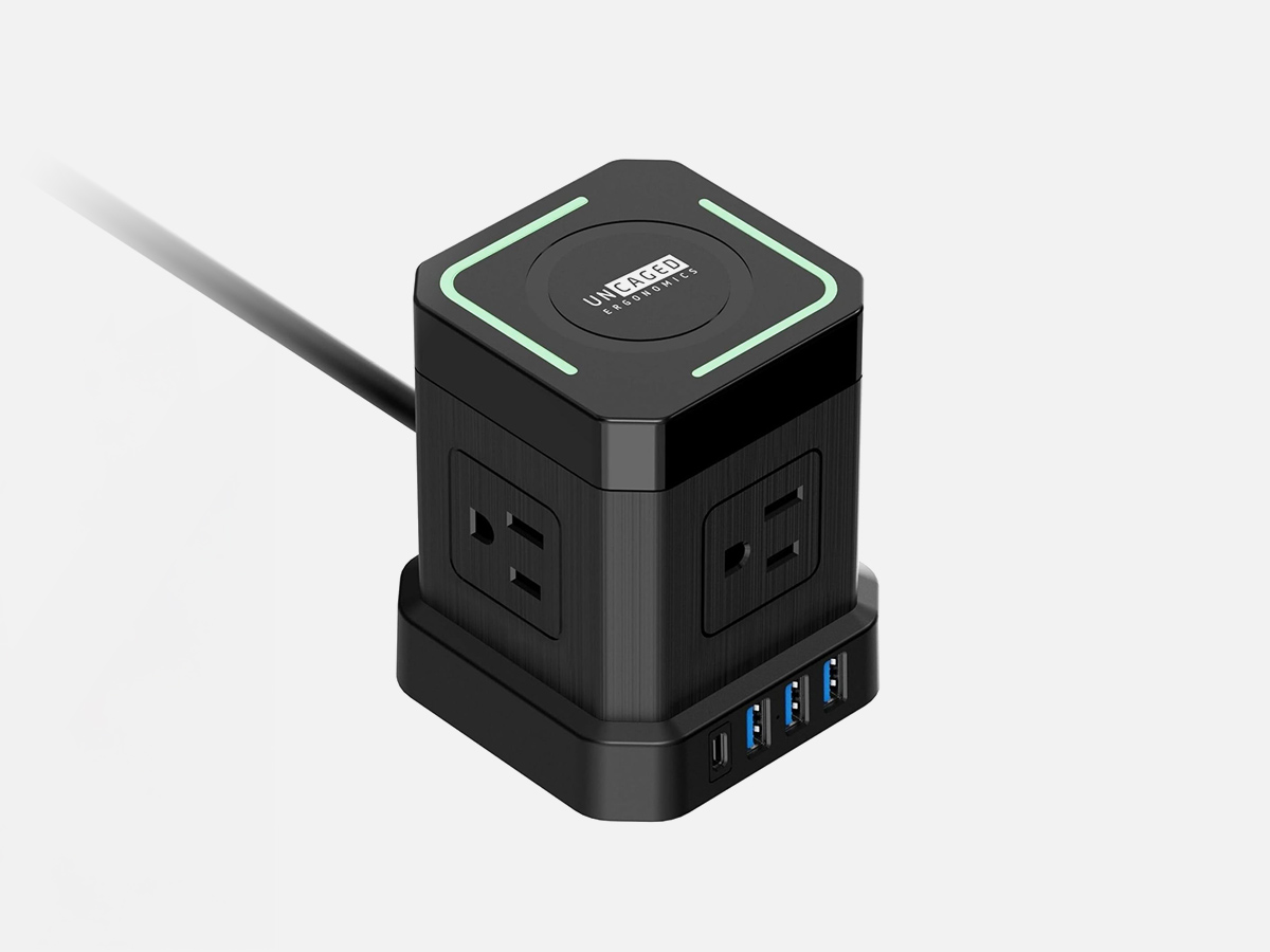 Uncaged Ergonomics Power Cube: USB & Wireless Charger