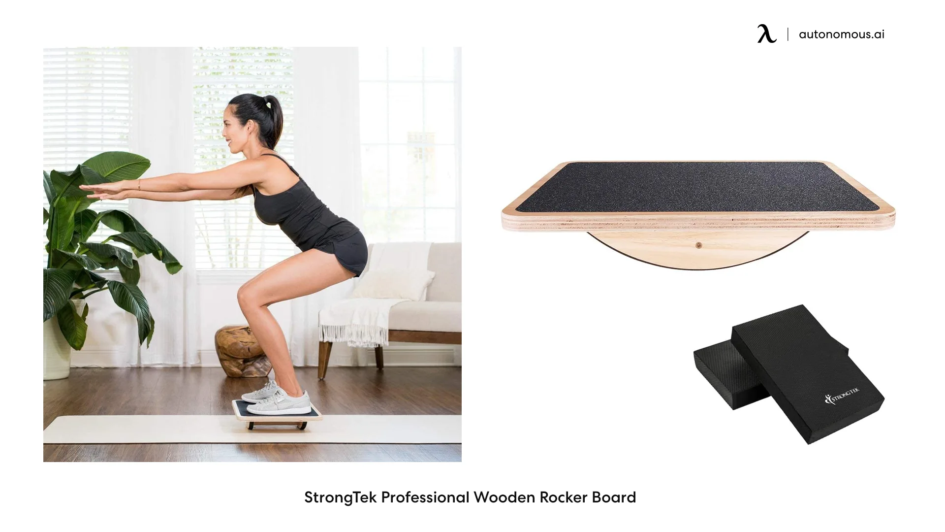 StrongTek Professional Wooden Rocker Board