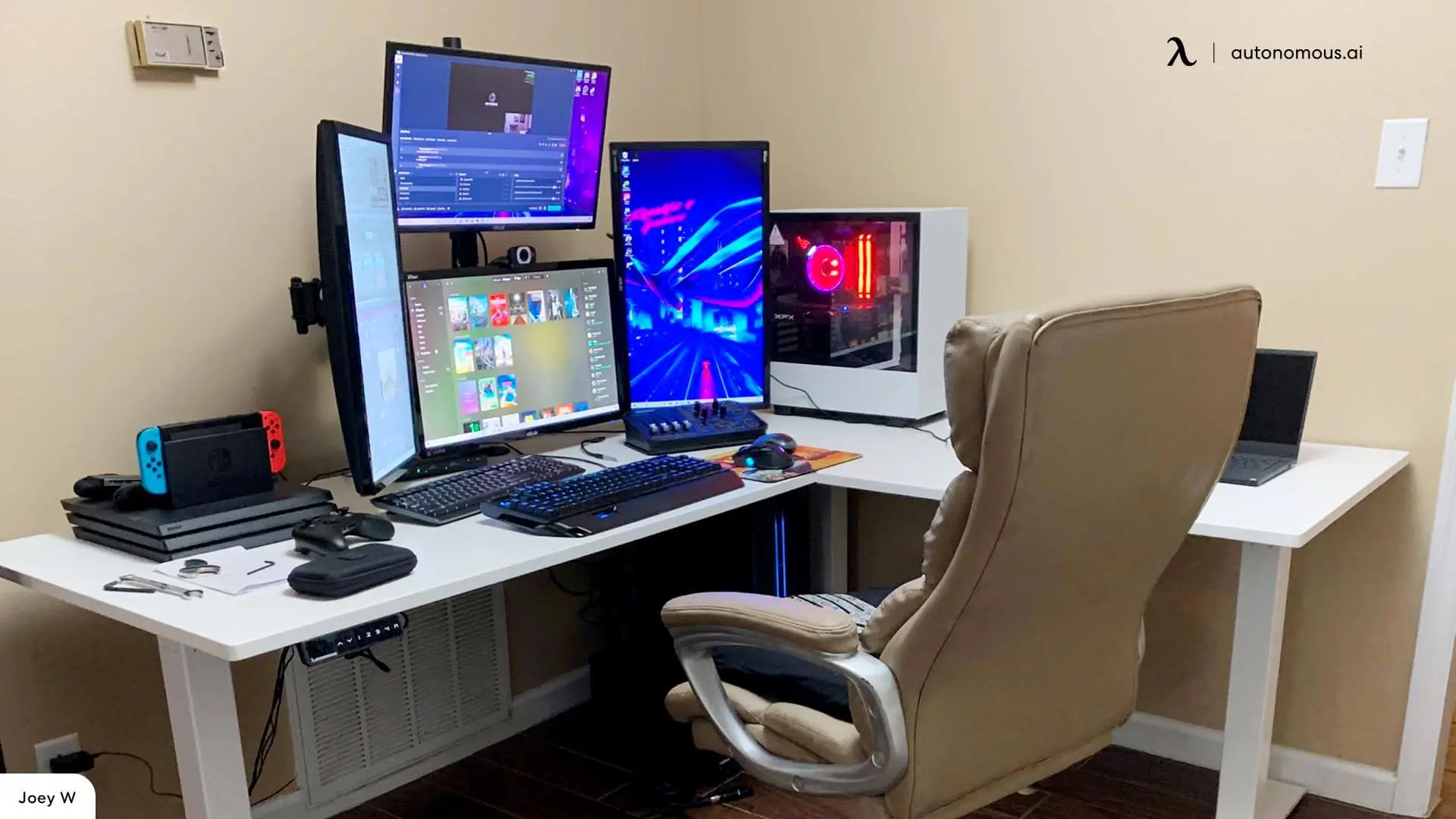 a four-monitor setup