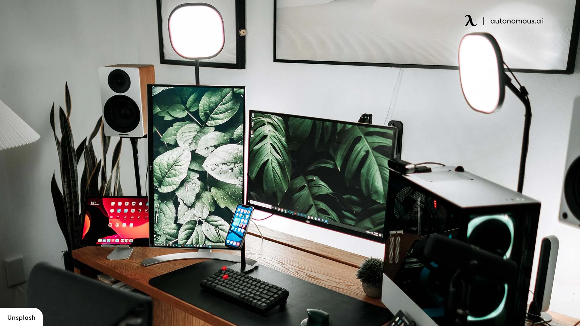 artist desk setup
