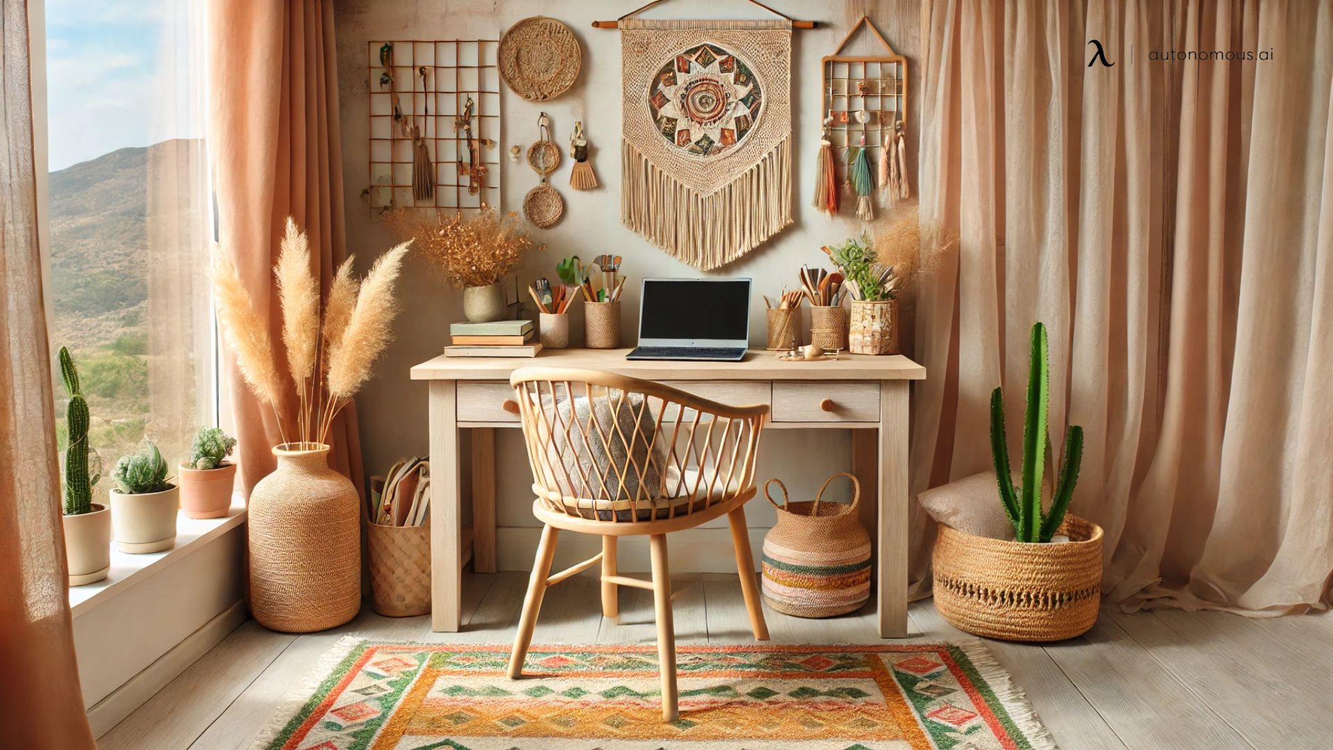 Boho Office Decor For Calm and Creative Workspaces