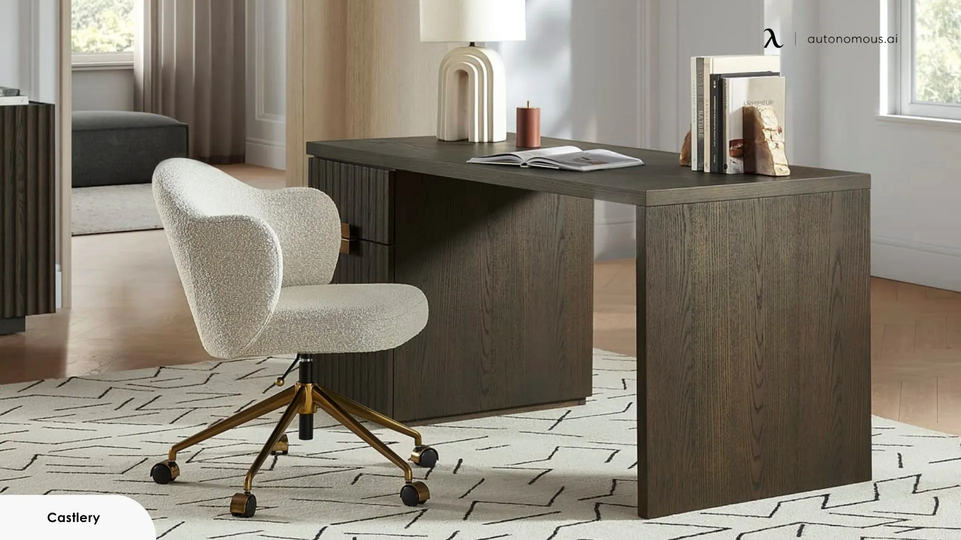 Simone Performance Bouclé Office Chair