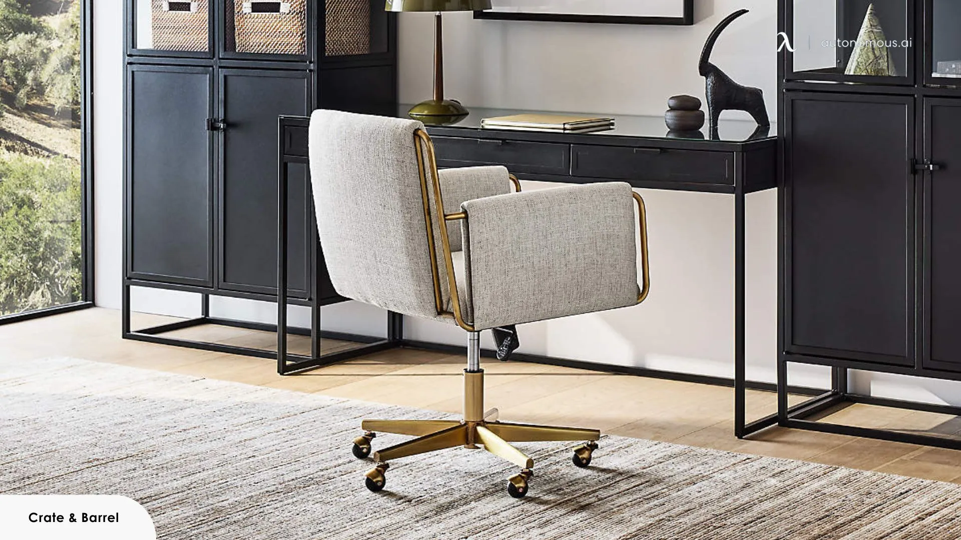 Caterina Natural Upholstered Office Chair