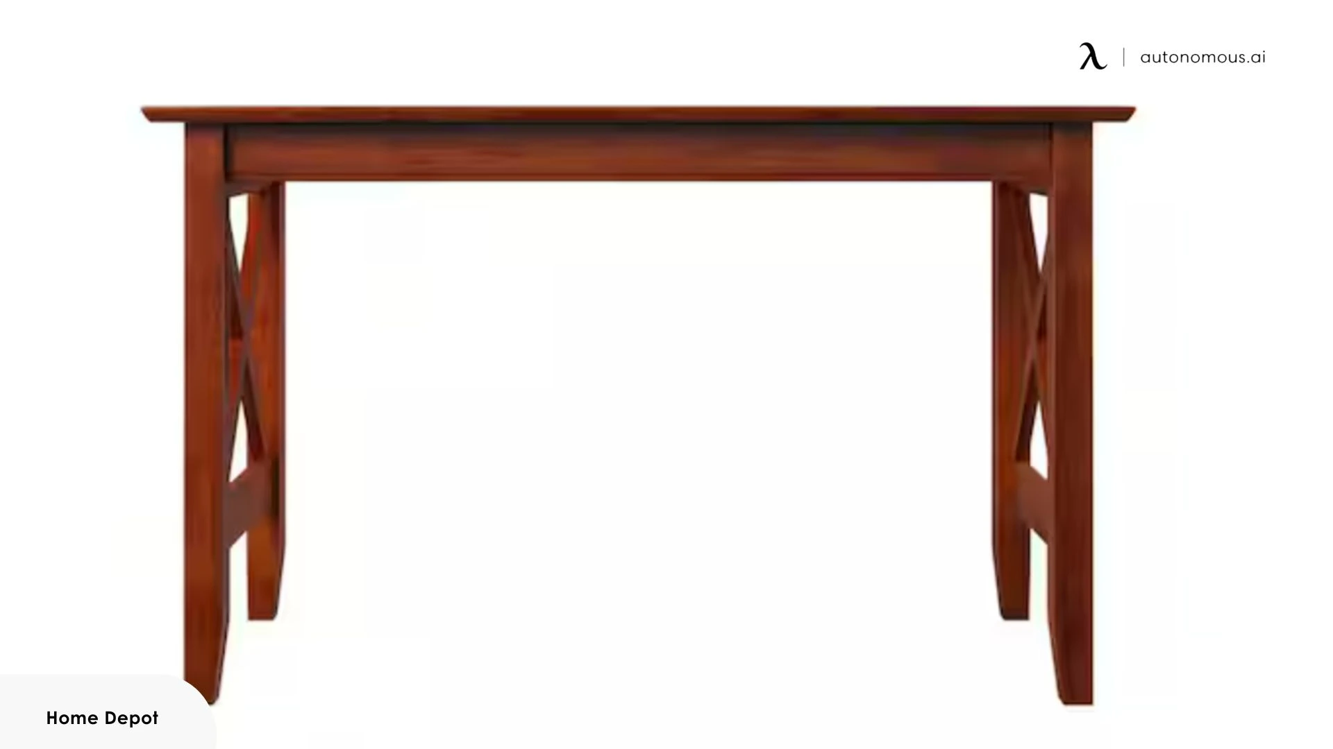 Mission 48 in. Rectangular Walnut Solid Wood Writing Desk