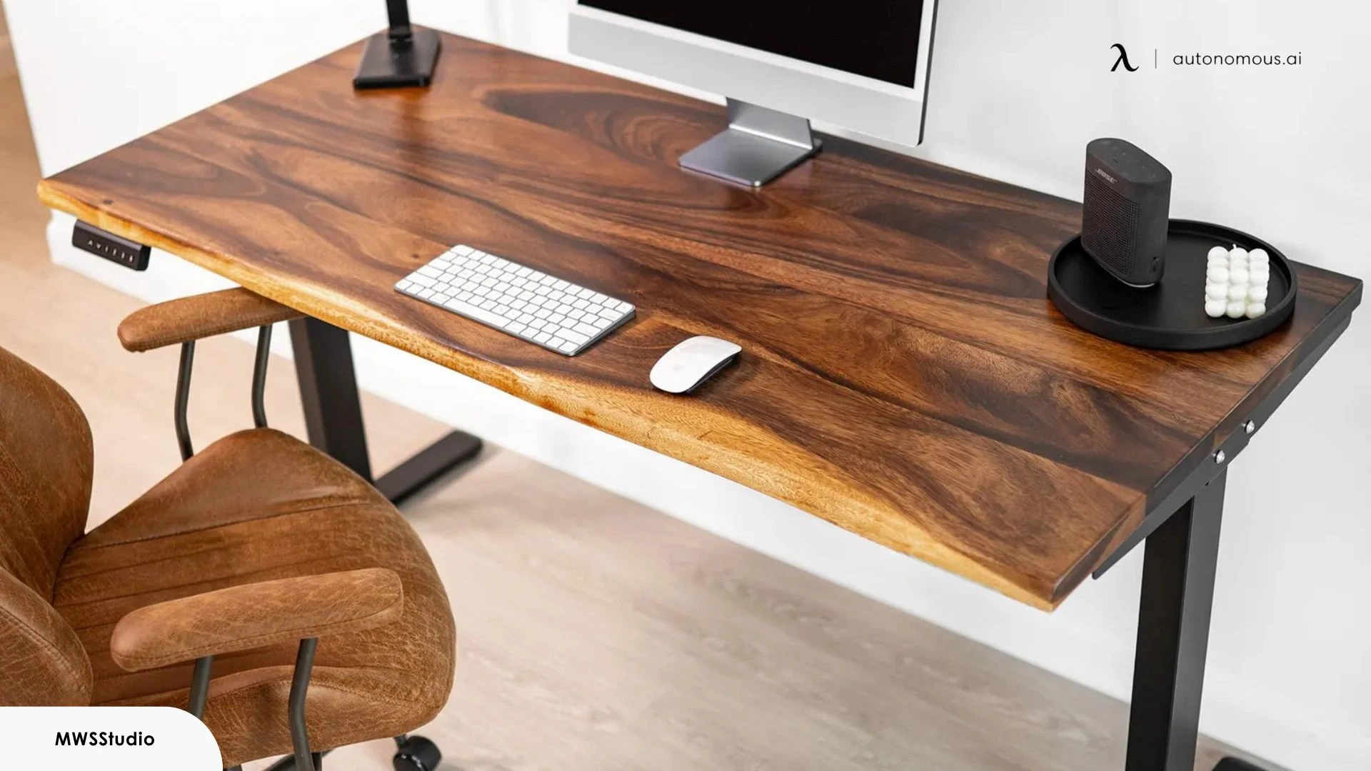Walnut Live Edge Computer Desk