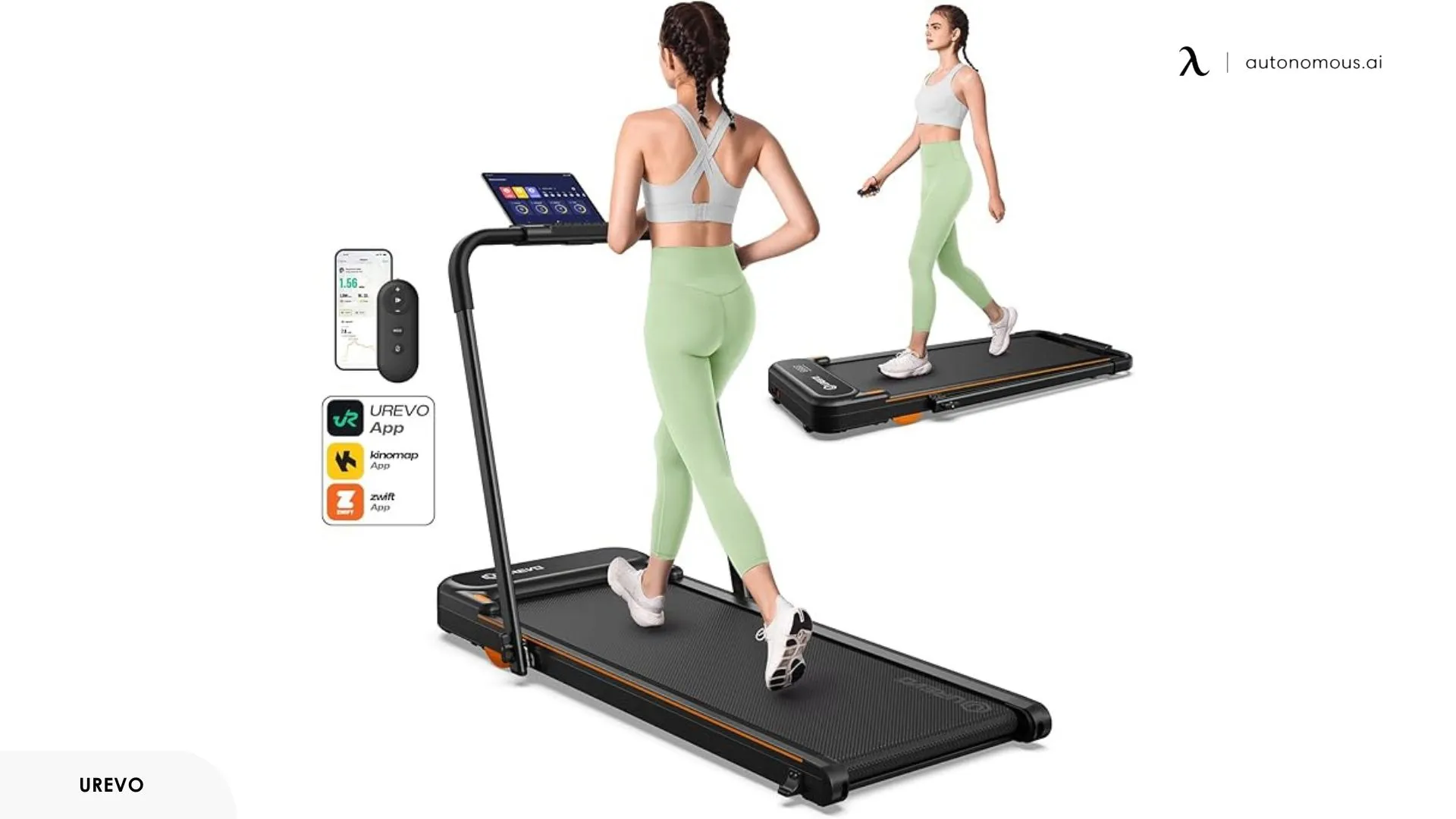 UREVO 2-in-1 Under Desk Treadmill