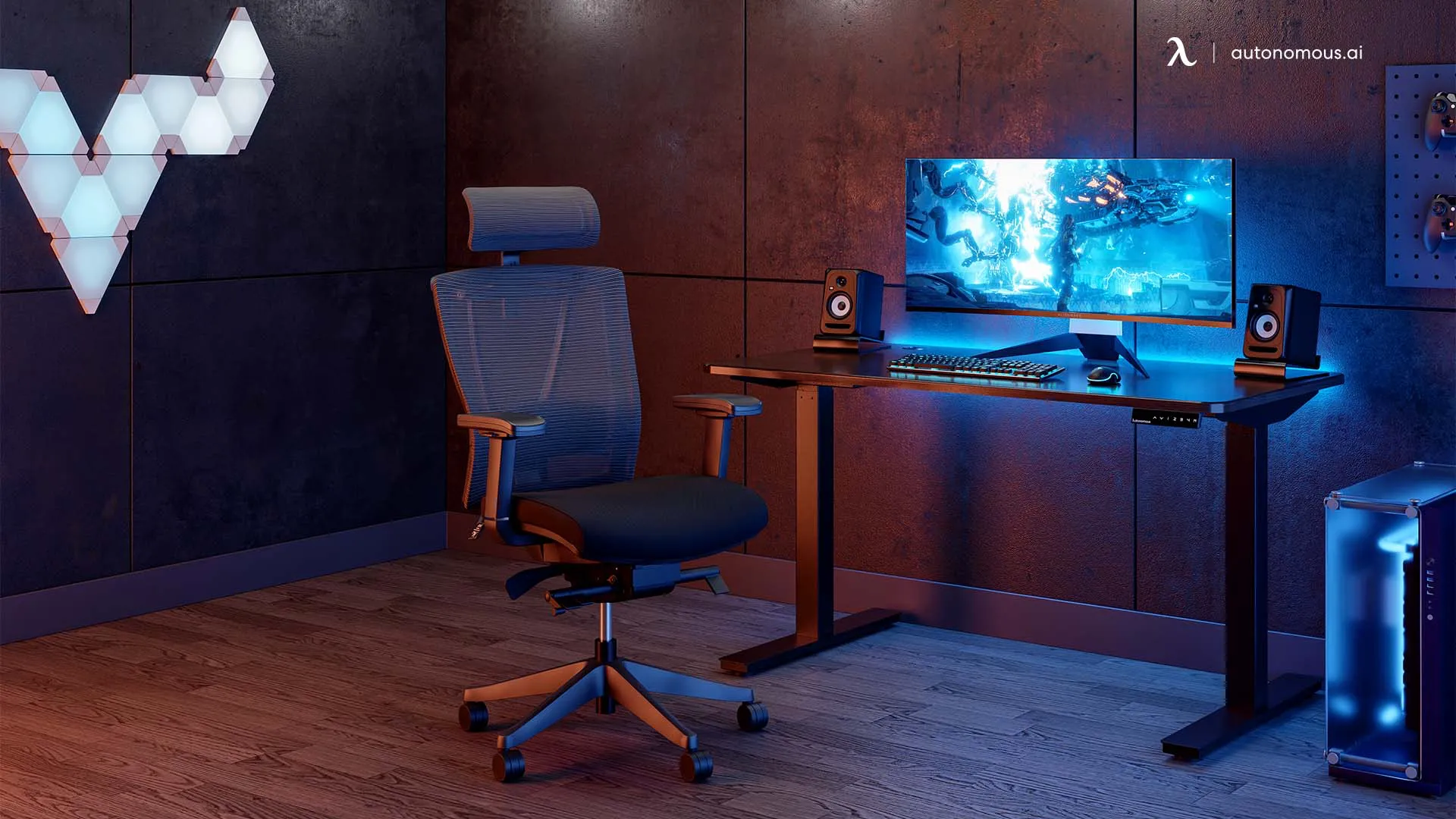 Lounge Gaming Desk Setup
