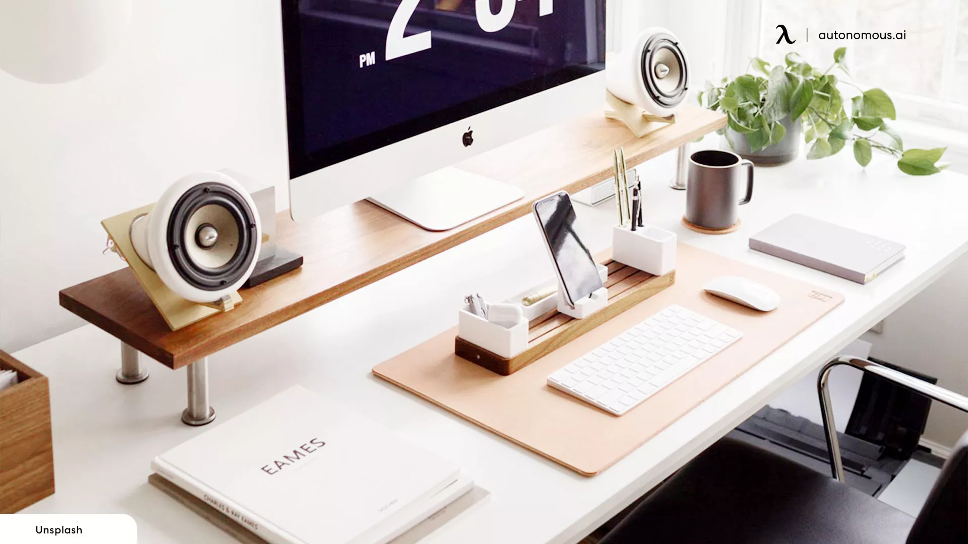 cozy desk setup