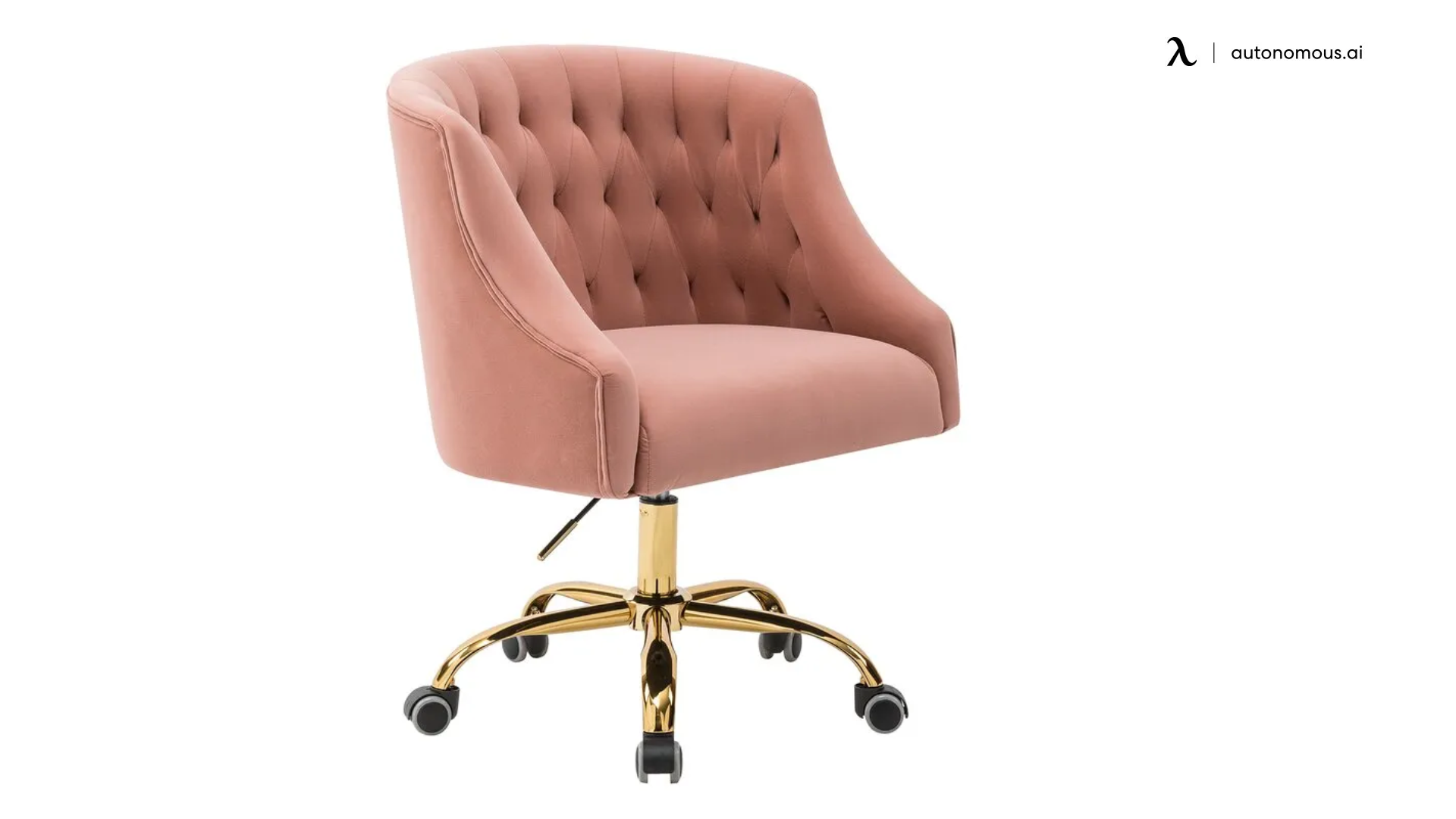 Lydia Velvet Tufted Blush Pink Fabric Task Chair