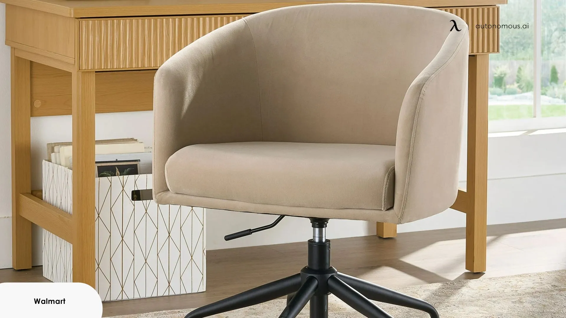 Better Homes & Gardens Wyatt Velvet Office Chair, Olive